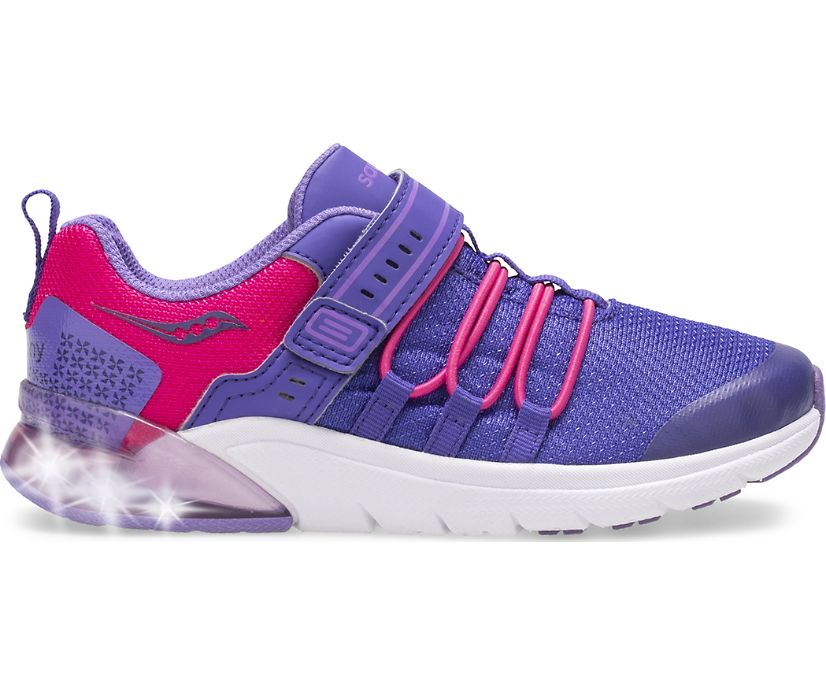 Kids\' Saucony Flash Glow 2.0 Sneakers Purple / Pink | Singapore 871DFMN